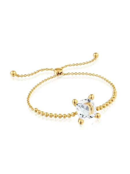 Позлатена сребърна гривна Tous Color White бяло