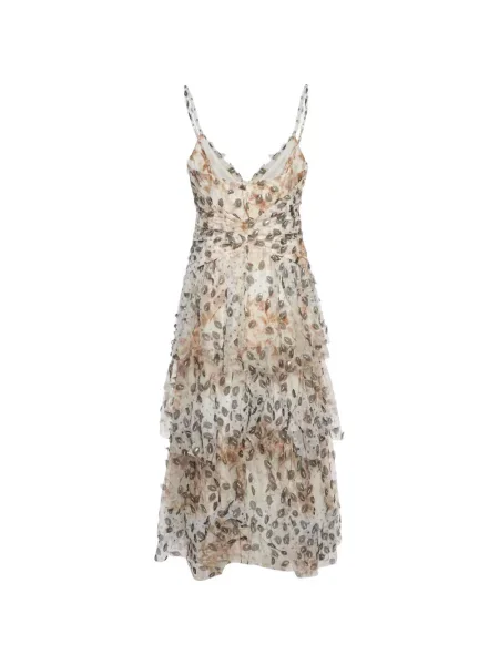 Rochie midi Marchesa Notte cu model floral cu imagine