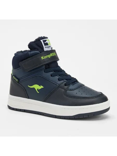 Детски обувки KangaROOS K-CP Bound Mid EV dark navy / lime синьо