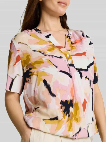Bluzka o kroju regular fit z czystej Tom Tailor czerwona