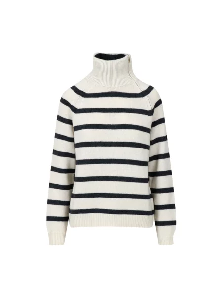 Sweter z golfem Semicouture z kaszmiru do golfa biały