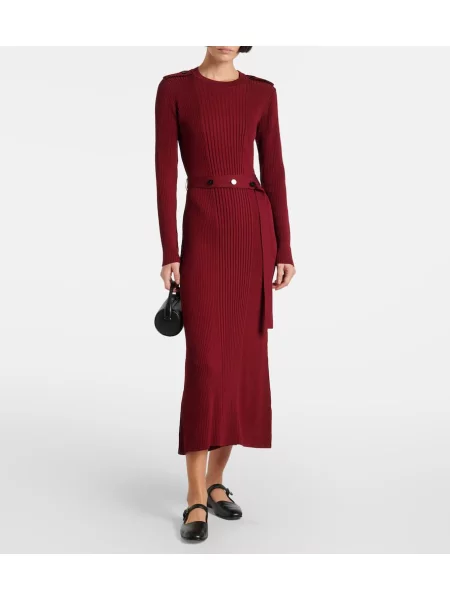 Pletena midi obleka Proenza Schouler rdeča