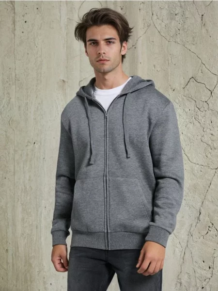 Sinsay Mikina na s kapucí šedá