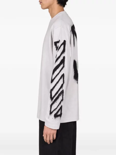 Lung tricou Off-white alb