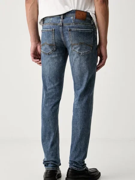 Armani Exchange jeansy skinny niebieskie