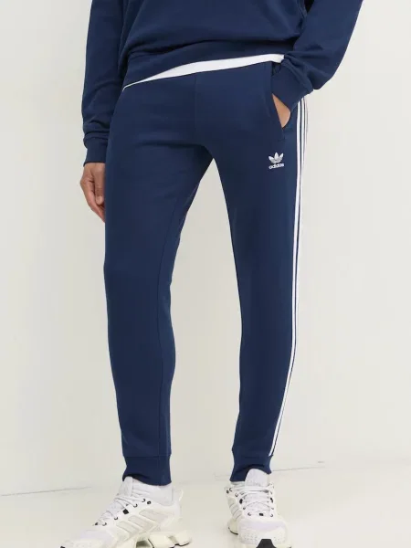 Donji dio trenirke adidas Originals tamno s aplikacijom plava