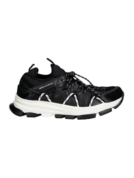 Sneakersy Armani Exchange skórzane czarne