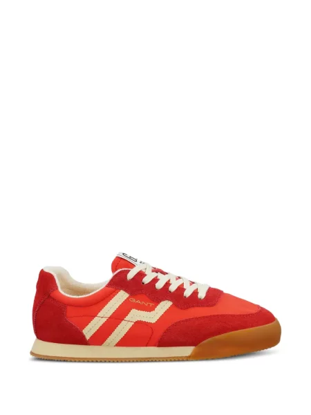 Szarvasbőr csíkos sneaker Gant piros