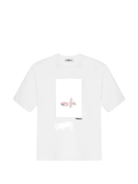 Tricou Fiorucci cu imagine streetstyle alb