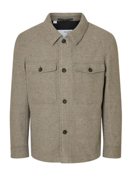 SELECTED Geacă de primăvară-toamnă SLHMITCH cappuccino maro