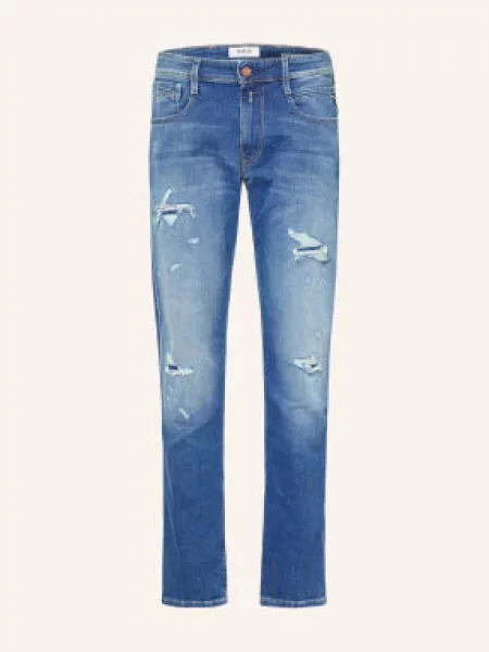Replay Jeansy O Kroju Extra Slim Fit blau niebieskie