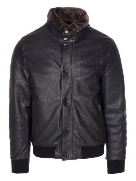 Lung geanta de piele Moorer negru
