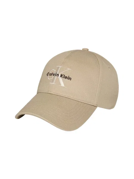 Șapcă Calvin Klein Monologo Embroidery Baseball Cap Bej maro