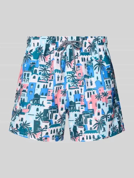 Kąpielówki w całościowym wzorze model Vacay Villas' Boardies