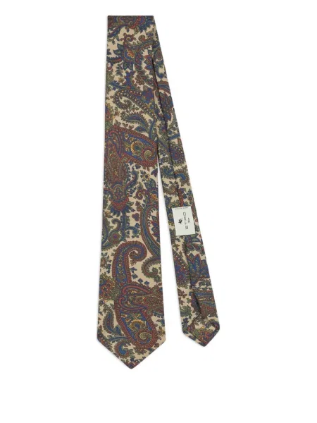 Cravată Etro de mătase cu model floral