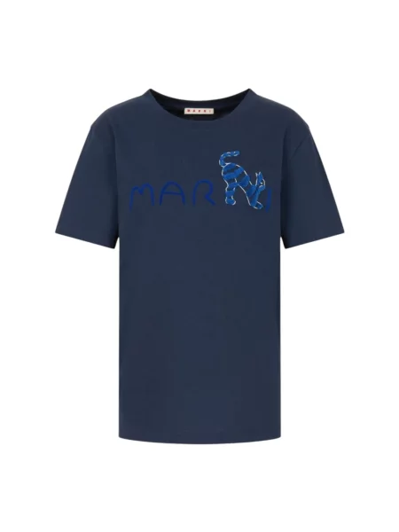 Koszulka Marni z autografem niebieska