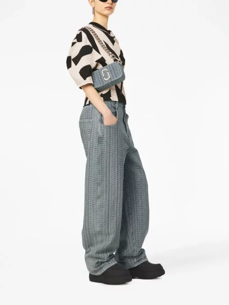 Geantă Marc Jacobs din jacard albastru
