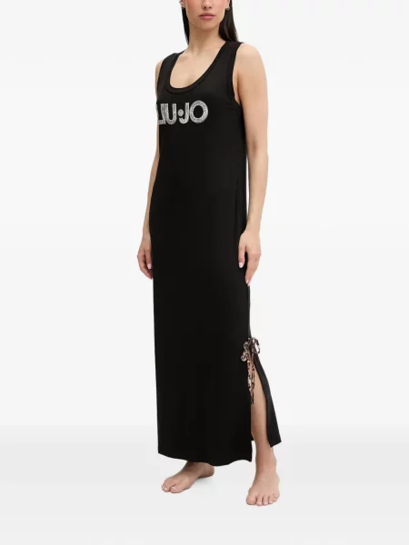 Lung rochie maxi Liu Jo cu autograf negru