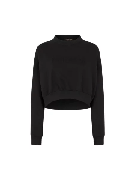 Bluza Roberto Cavalli z logo czarna