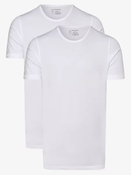 T-shirt ze streczem w zestawie 2 szt. Schiesser biała