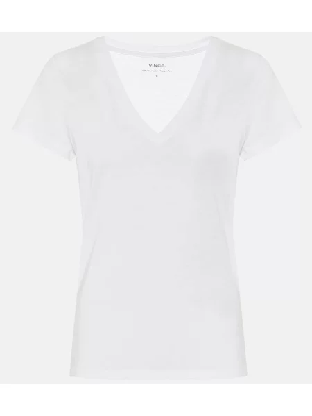 Tricou Vince din jerseu alb