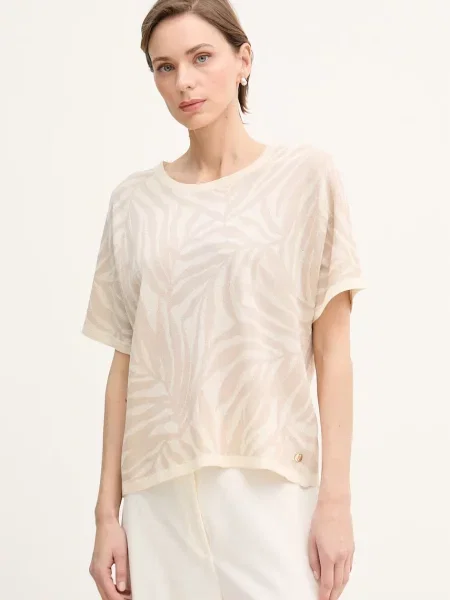 Joseph Ribkoff t-shirt z wiskozą beżowa