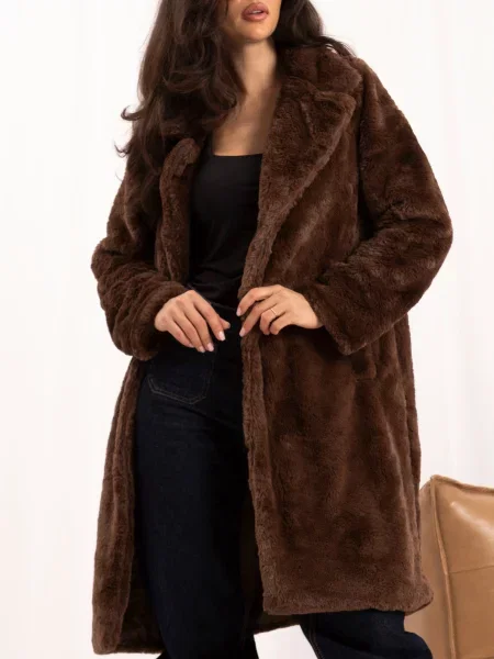 Krzneni kaput Italy Moda smeđa