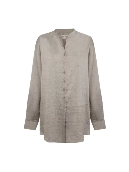 Koszula Cortana wełniana w paski szara