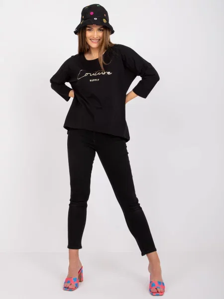 Bluză Fashionhunters casual negru