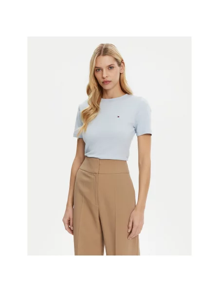 Tommy Hilfiger Marškinėliai New Cody Žydra Slim Fit mėlyna