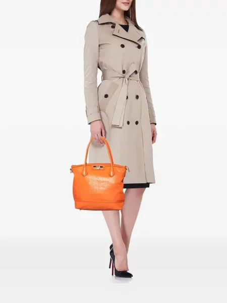 Geantă shopper Dkny din piele portocaliu