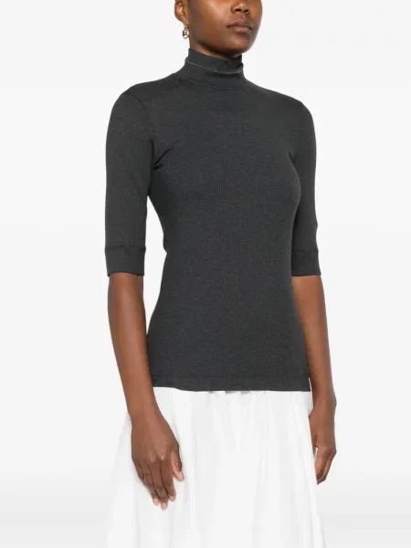 Top Brunello Cucinelli prążkowany szary