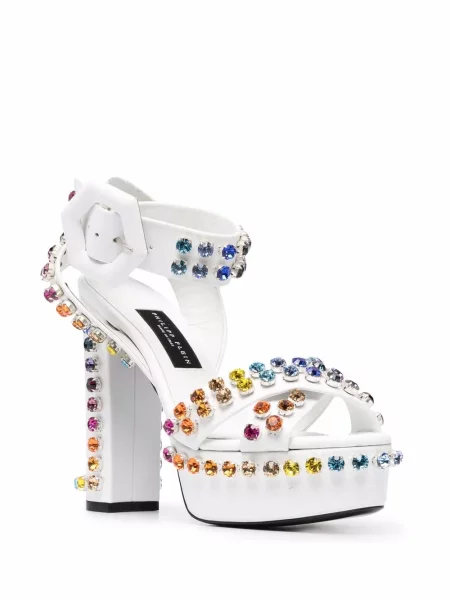Sandale Philipp Plein de cristal alb