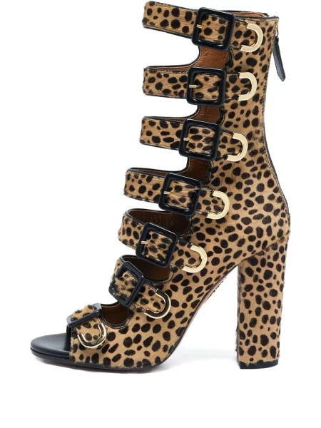 Sandale Aquazzura cu imagine cu model leopard