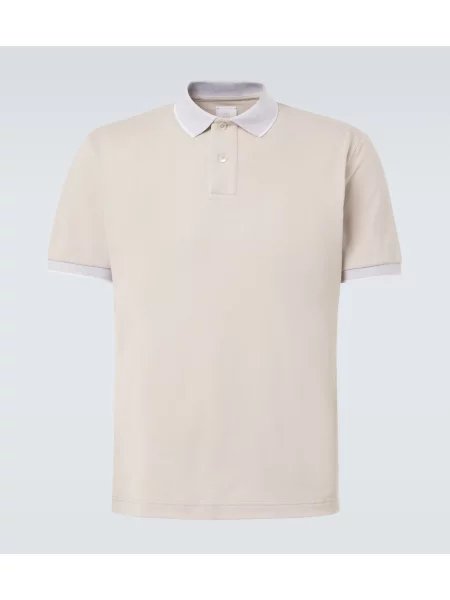 Tricou polo Eleventy bej