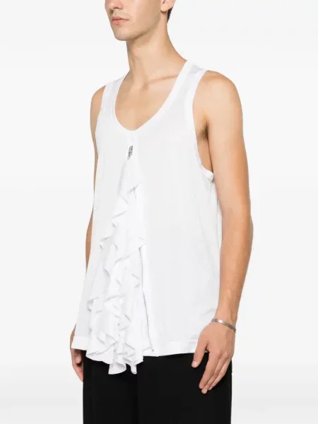 Cămașă Comme Des Garcons Homme Plus cu volane alb