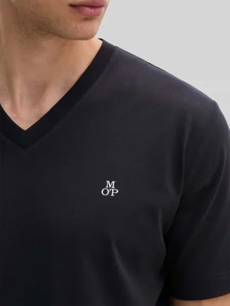 T-shirt o kroju regular fit z czystej bawełny Marc O'polo granatowa