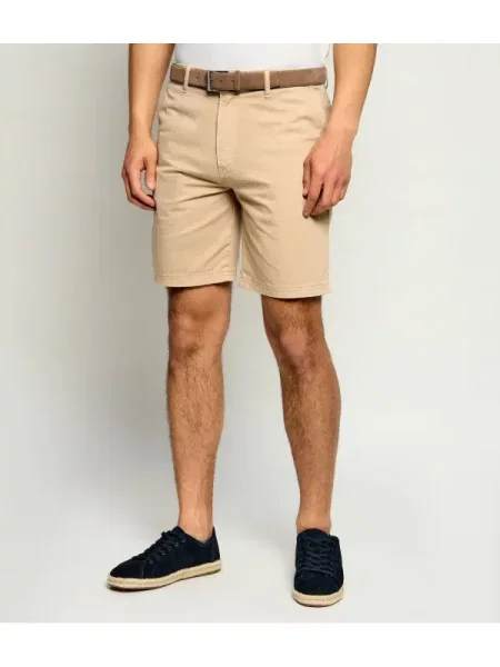 Guess Jeans De blugi pantaloni scurți bej