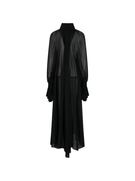 Rochie Khaite cu volane de costum negru