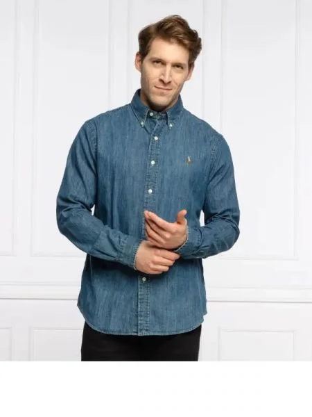 POLO RALPH LAUREN Cămașă | Custom fit | denim albastru