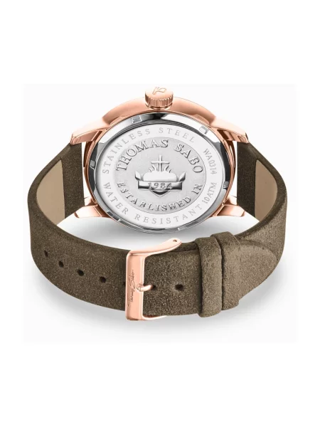 Zegarek Thomas Sabo skórzany w serca z paskiem różowy