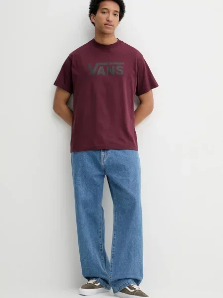 Kratka majica Vans bordo