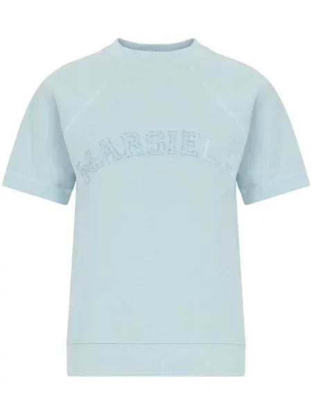 Bluza Maison Margiela z nadrukiem niebieska