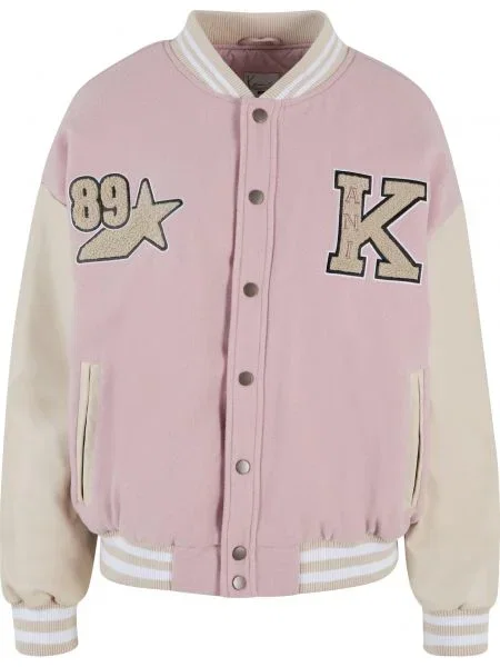 Karl Kani Geacă de primăvară-toamnă crem / roz / negru alb
