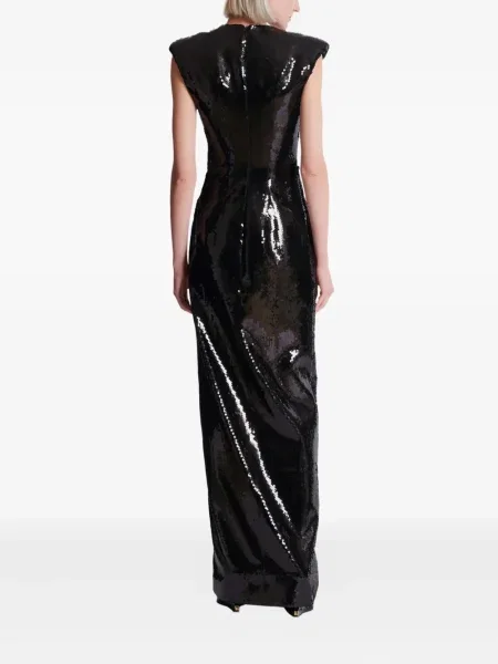 Rochie Balmain cu paiete drapată de costum negru