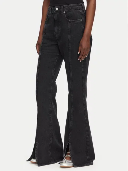 Karl Lagerfeld Jeans Τζιν Flare Fit μαύρο