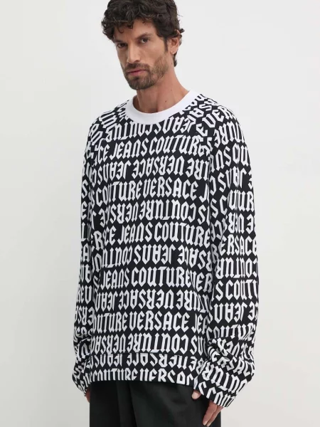 Versace Jeans Couture bluza wzorzysta czarny