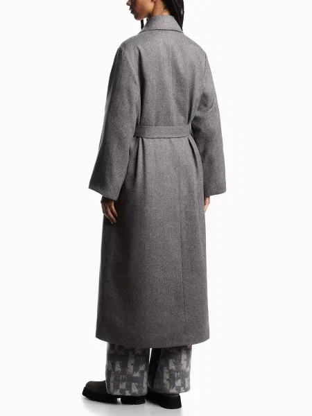 Пальто Emporio Armani серое