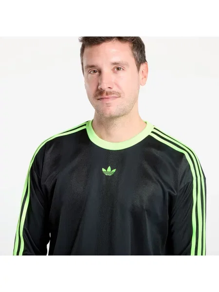Тениска adidas Jacquard Longsleeve Jersey Black/ Siggnr XL черно