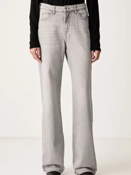 Patrizia Pepe blugi relaxed fit pentru femei gri
